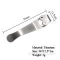 Titanium Pocket Clip for Paramilitary or Bugout